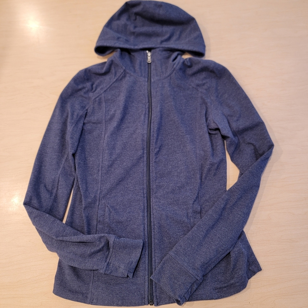 Tek Gear Eseential Gear Women's Blue Hooded Lightweight Athleisure Top Small